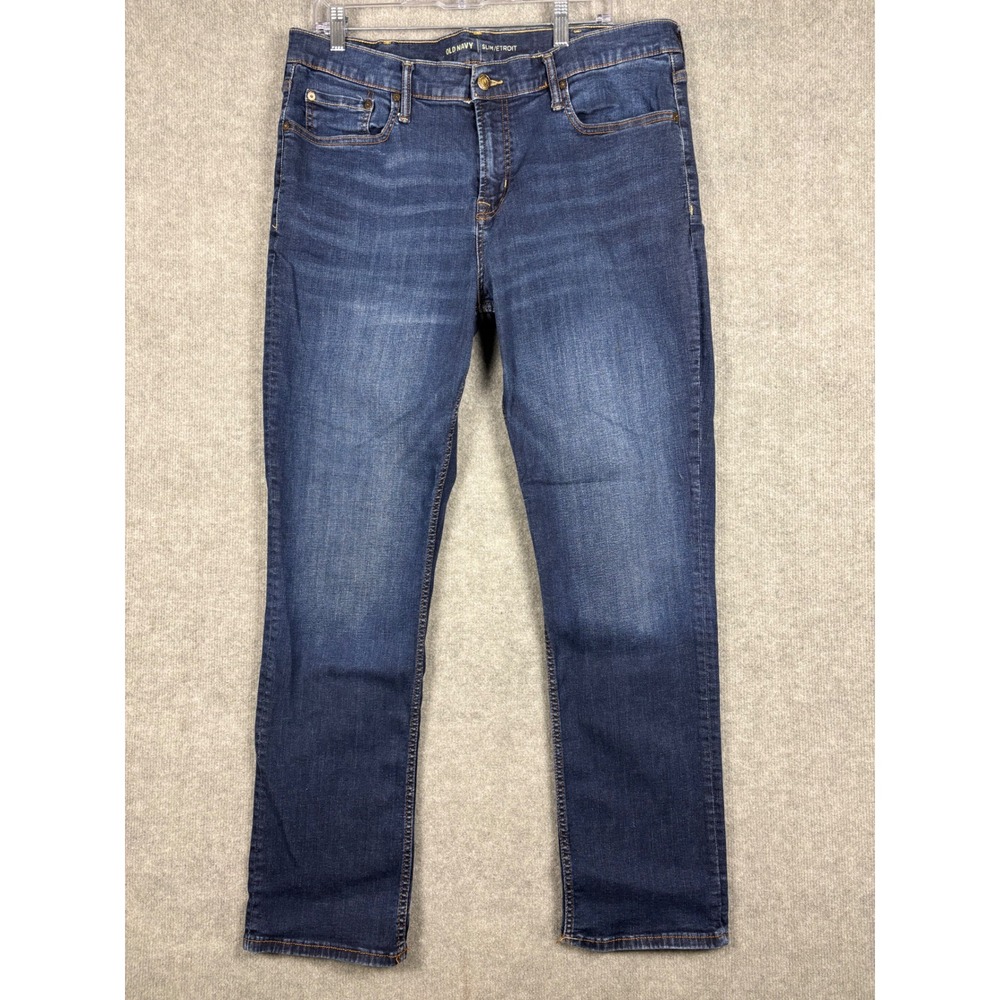 Old Navy Slim Etroit Jeans Dark Wash Stretch Denim 36x30 Blue